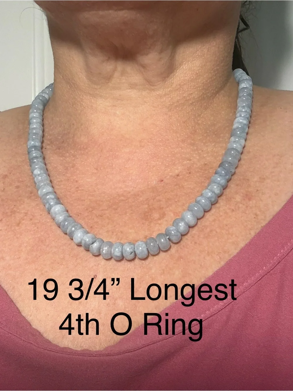 Mayamar Genuine Aquamarine Bead Adjustable Necklace - Light Blue